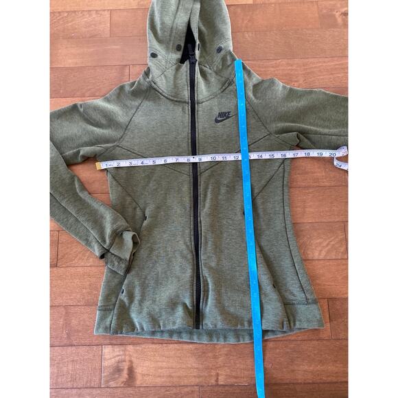 NIKE TECH FLEECE WINDRUNNER Jacket HOODIE GREEN size XS - Picture 12 of 12